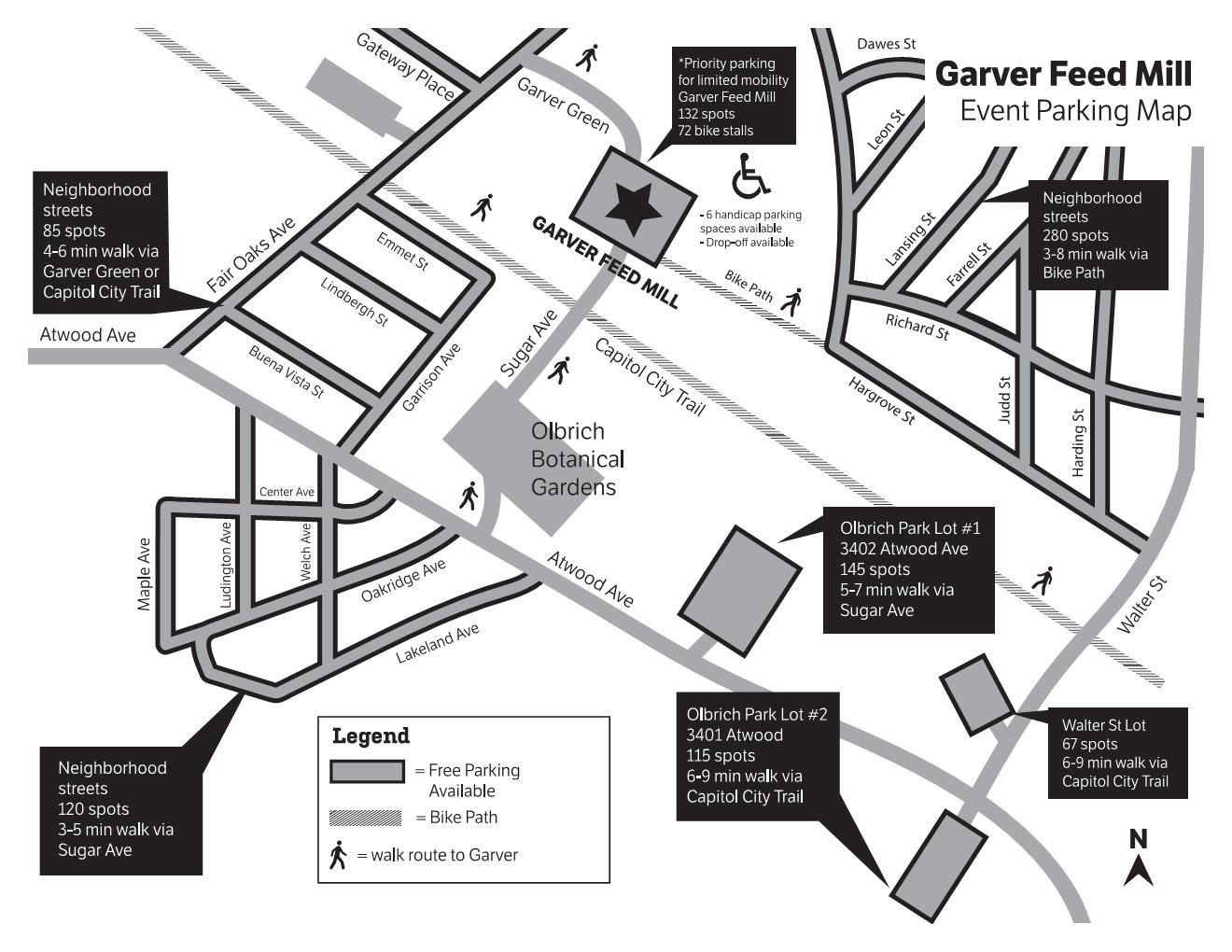 Garver Event Parking Map